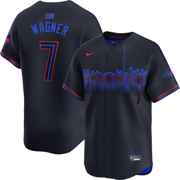 Mens Toronto Blue Jays #7 Will Wagner Nike Black City Connect Limited Player Jersey